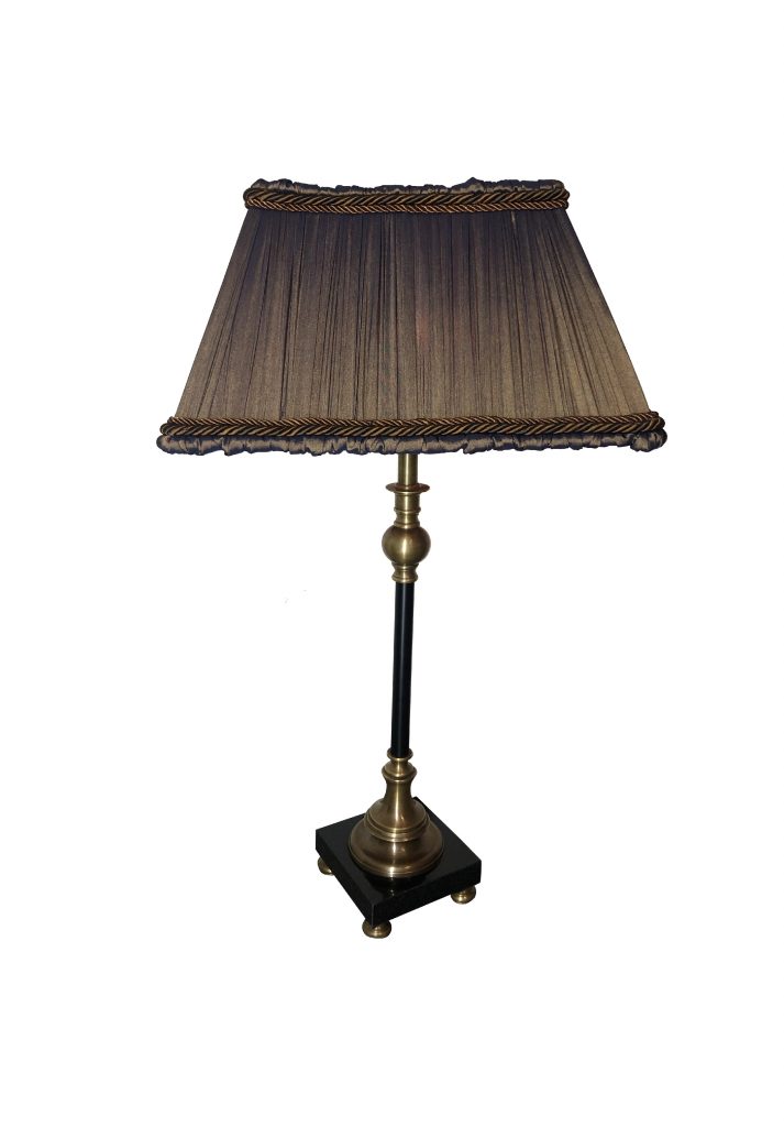 Gold Handmade Lampshade With Classic, Handmade Table Lampshades